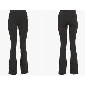Prana Transform Flare Pants Women Size M Black Activewear Yoga Work Pockets
